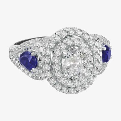 Teal Eminent Sapphire Wedding Ring
